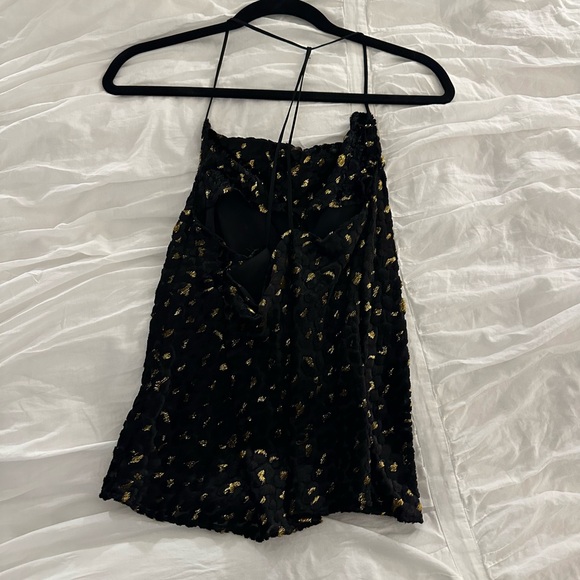 Intermix Gillian Velvet Devore Leopard Print Cowl Neck Cami - Picture 3 of 4